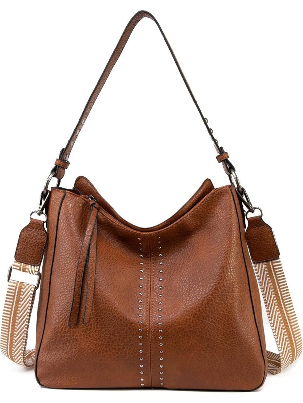 Women's Guitar Brown Hobo Bucket Bag Top Handle Satchel Shoulder Purse Handbag